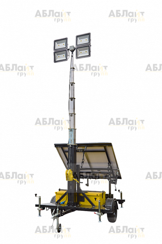 Передвижная осветительная установка на солнечных батареях ПОУ 4x100LED-10.0М-SB