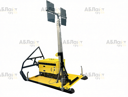 Компактная версия- Передвижная осветительная установка ПОУ-4х300LED-9.0M-3.0GXD Сани-Волокуши